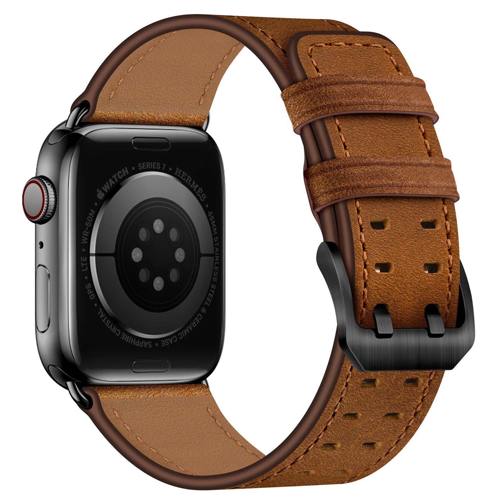 For Apple Watch Ultra 2 49mm Series 9 45mm SE (2023) 44mm Ultra 49mm Series 8 7 45mm Series 6 5 4 SE 44mm SE (2022) 44mm Series 3 2 1 42mm Genuine Leather Watch Band Quick Release Strap Replacement For Apple Watch Ultra 2 49mm Series 9 45mm SE (2023) 44mm Ultra 49mm Series 8 7 45mm Series 6 5 4 SE 44mm SE (2022) 44mm Series 3 2 1 42mm Genuine Leather Watch Band Quick Release Strap Replacement